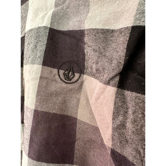 Volcom Plaid Jacket M Men Insulated Water Repellant Outdoor Black Skate Shirt - Picture 6 of 12